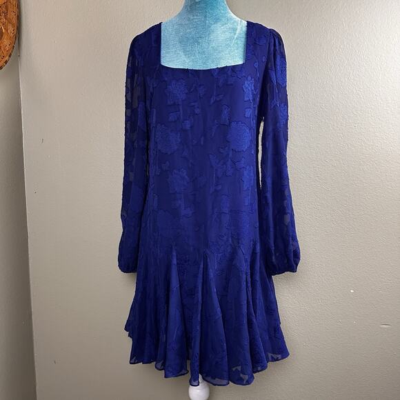 Sugar Lips Women S Dress Dillards peasant lined sleeves - Picture 1 of 14